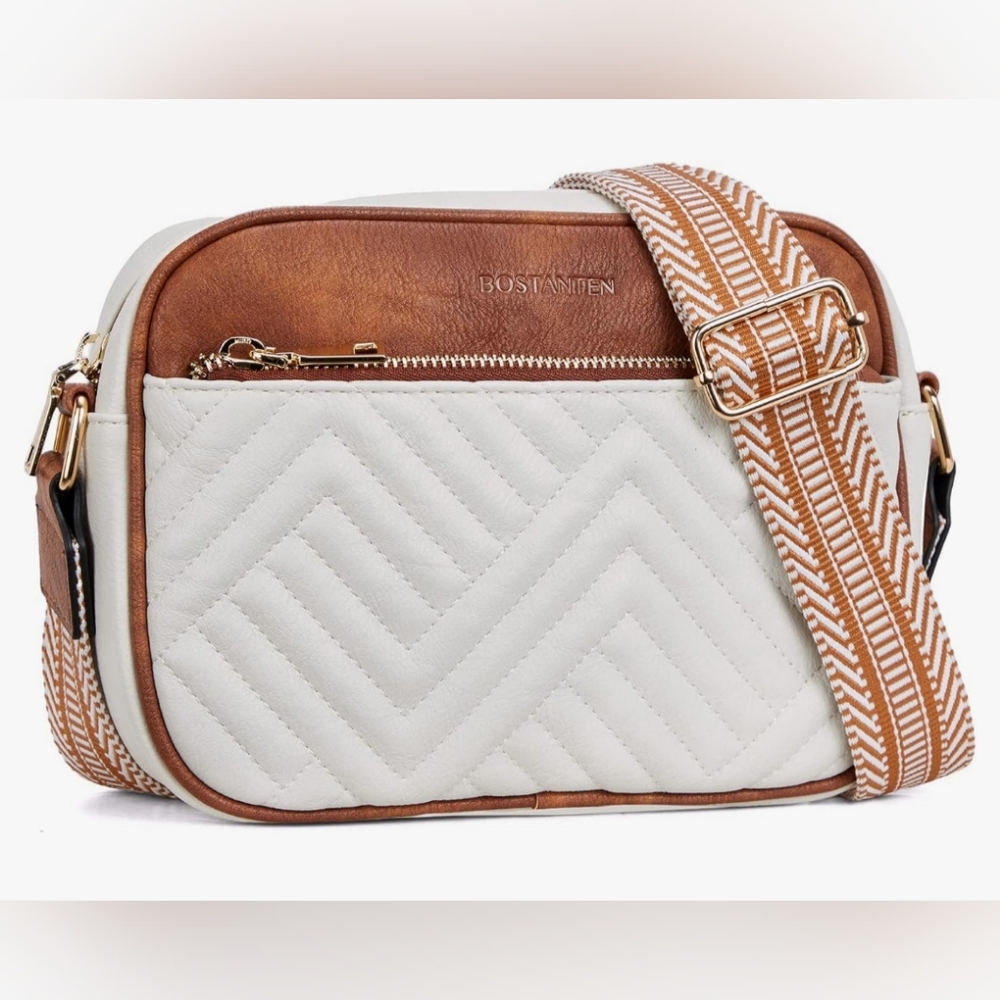 Bostanten Nola Quilted High Capacity Travel Crossbody Bag Adjustable Strap NWOT